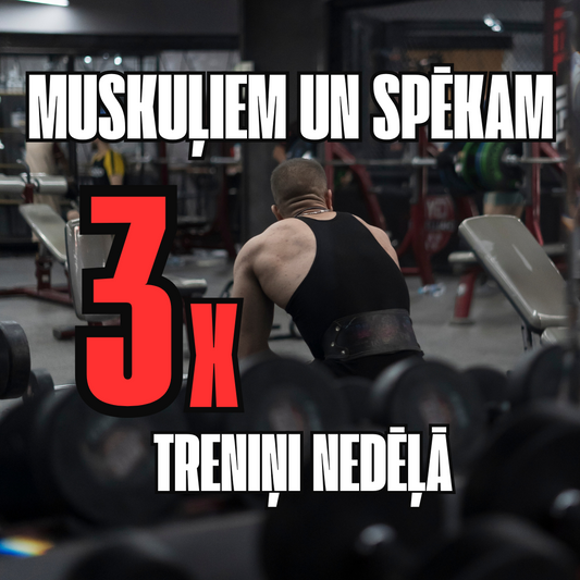Muskuļu masa un spēks vīriešiem – tikai 3 treniņi nedēļā!